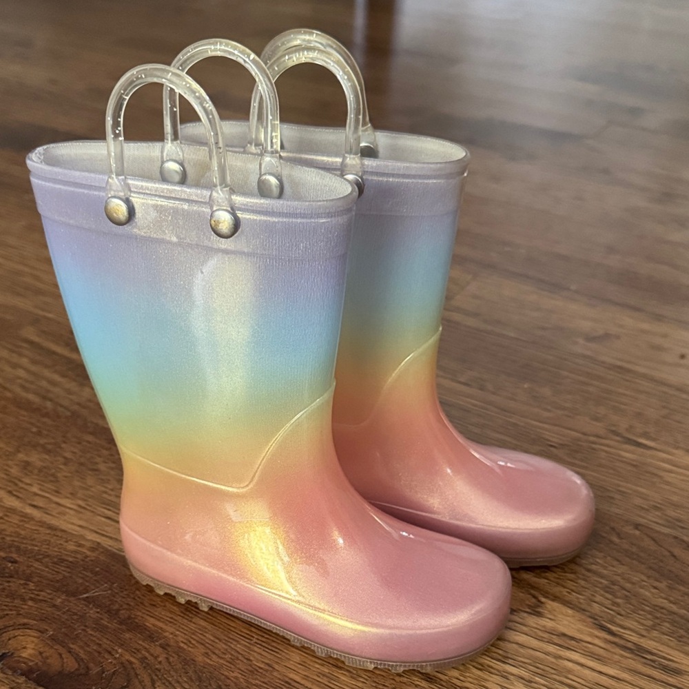 Cat and Jack Rainbow Kids Rain Boots - Picture 2 of 3